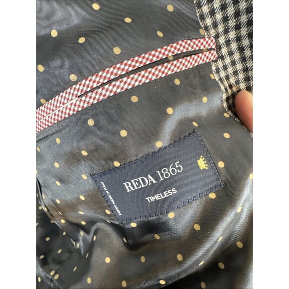 Sand Copenhagen Reda 1865 Wool Blazer Houndstooth Black White Men 42 - Picture 7 of 10